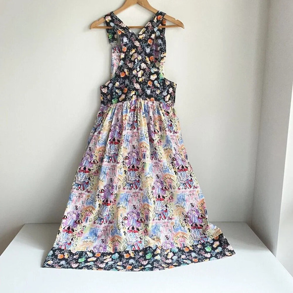 Dee's Designs Handmade Parisian  CAfe Print Pinafore Dress S - Picture 6 of 10